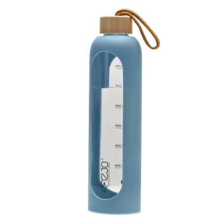 Üvegkulacs, 1 L, kék