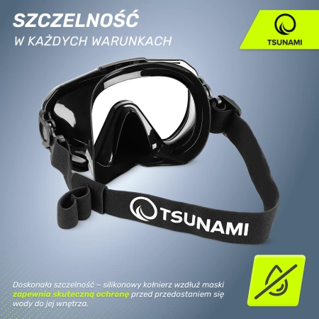 TSUNAMI búvár- és sznorkelező maszk