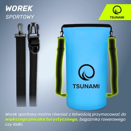 TSUNAMI vízálló zsák, 20 l, kék