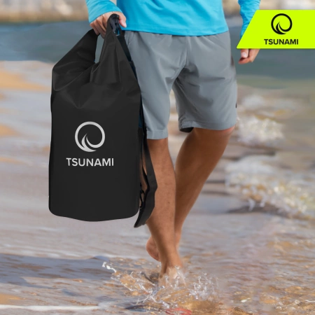 TSUNAMI vízálló zsák, 5 l, fekete