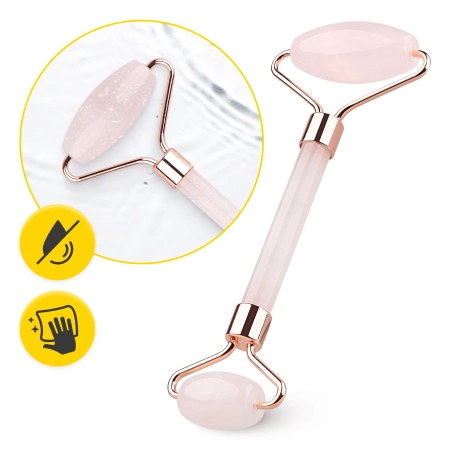 Természetes rózsakvarc arcgörgő