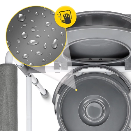 Zuhanyzószék háttámlával és kartámasszal