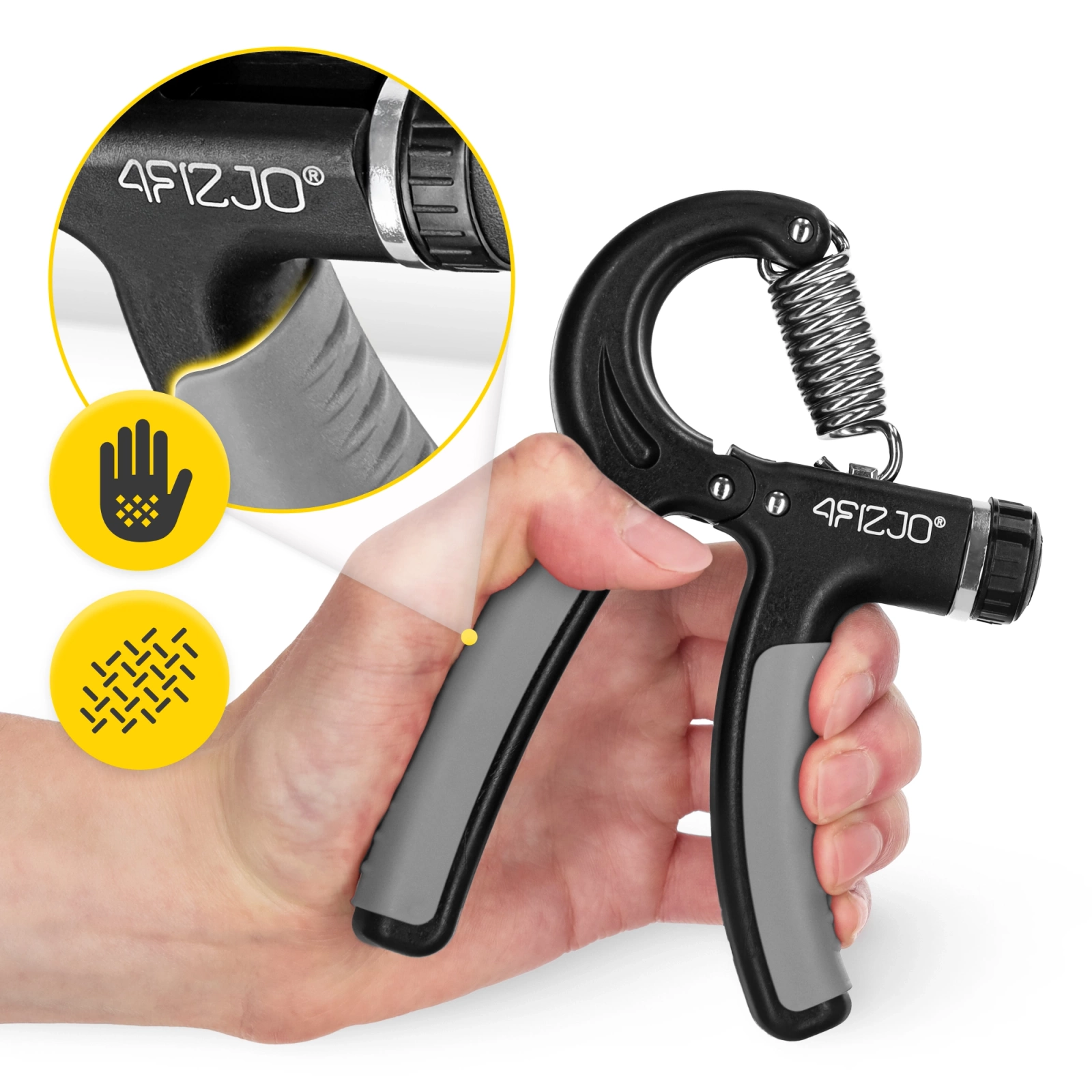 Ściskacz do rąk dłoni regulowany z regulacją oporu antypoślizgowe nakładki