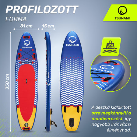 TSUNAMI SUP deszka, 350 cm, T04