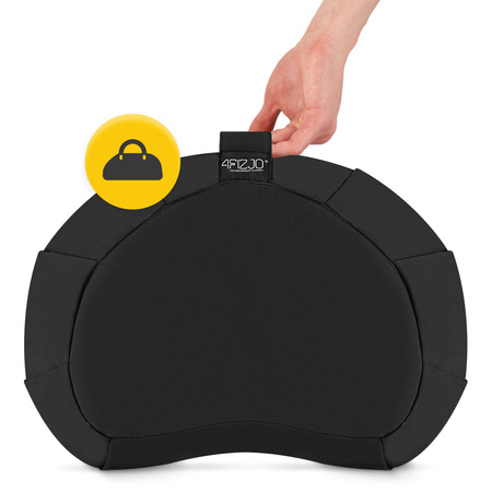 ZAFU félhold alakú meditációs párna, fekete