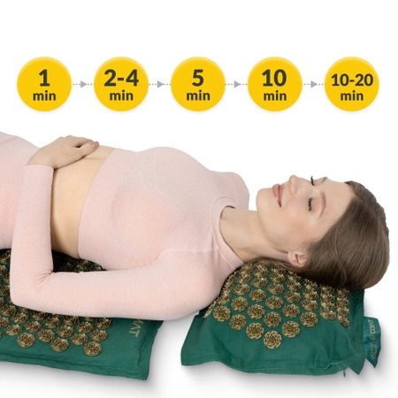 ECO akupresszúrás matrac párnával, XL, zöld