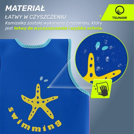 TSUNAMI úszómellény 3-6 éves gyerekeknek, kék