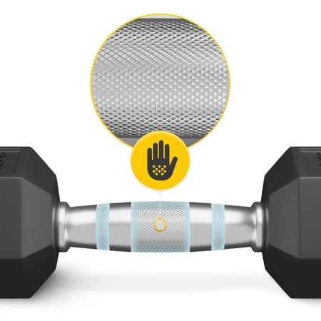 HEX acél kézi súlyzó, 1 x 5 kg