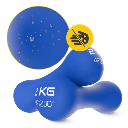 8-as alakú öntöttvas kézisúlyzó, 2 x 2 kg