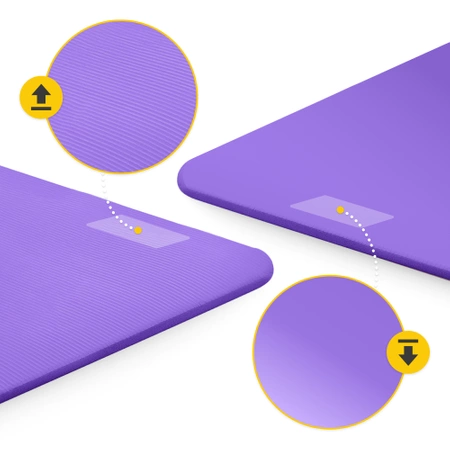 NBR torna- és jógaszőnyeg, 180 × 60 × 1 cm, lila