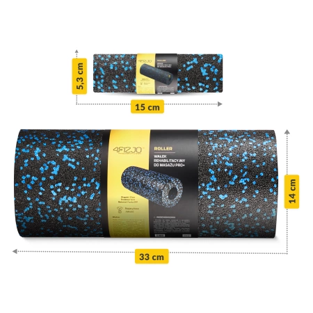 EPP masszázshenger és golyó készlet, 6 db, kék