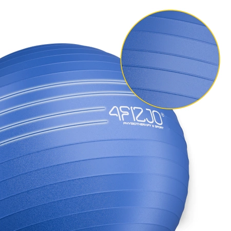 Felfújható gimnasztikai labda, 65 cm, sötétkék