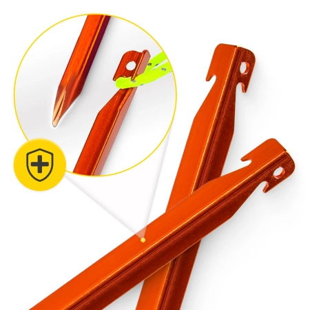 V-alakú alumínium sátorcövek, 18 cm, 10 db