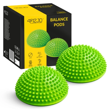 Egyensúlyozó félgömb, 2 db, zöld