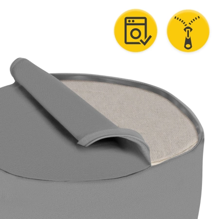 ZAFU kerek meditációs párna, szürke