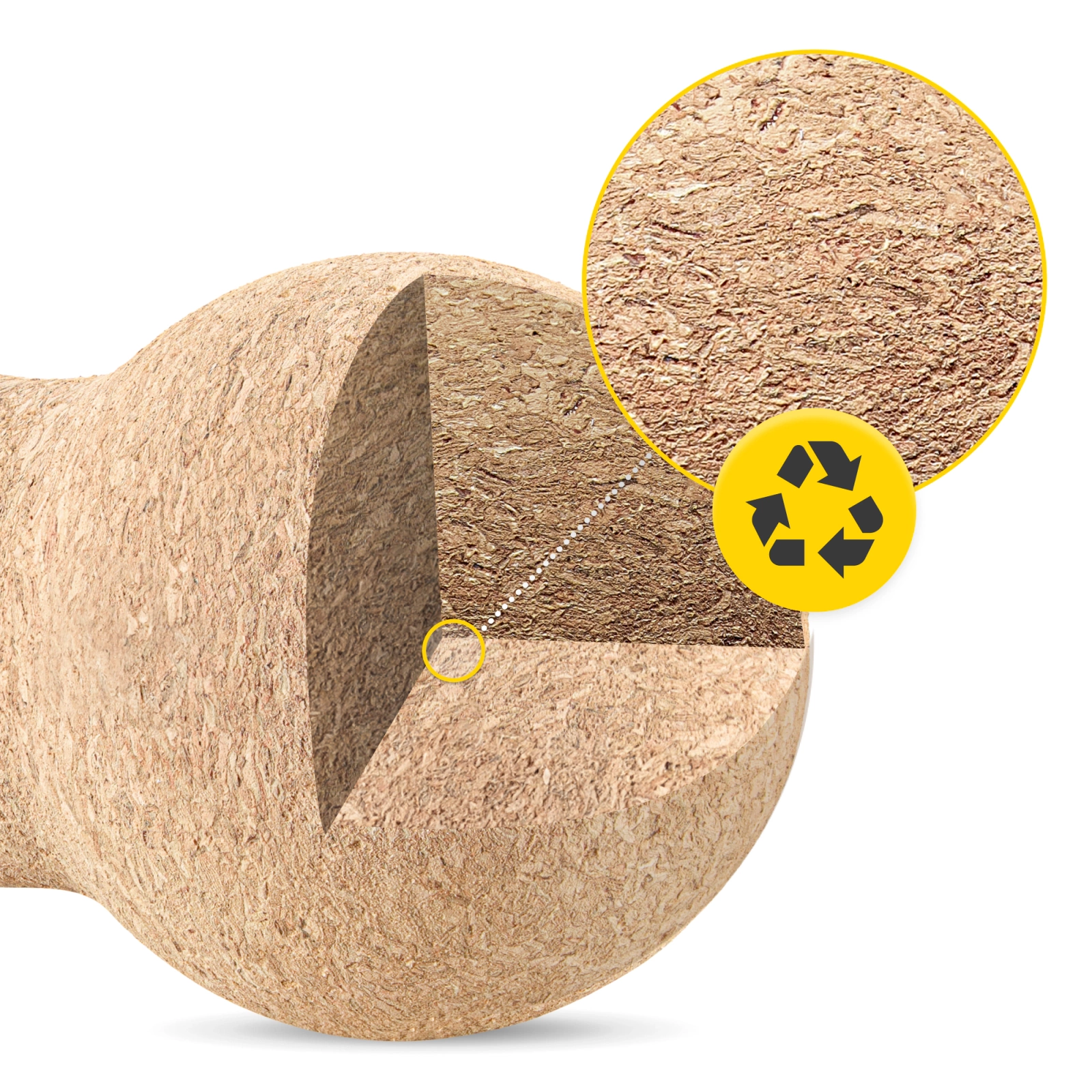 podwojna korkowa pilka do masazu rehabilitacji 4fizjo eco