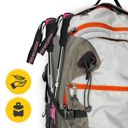 Mountain Goat PEAK+ nordic walking túrabot, rózsaszín