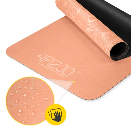 Velúros jóga- és tornaszőnyeg, 1,5 mm, narancssárga