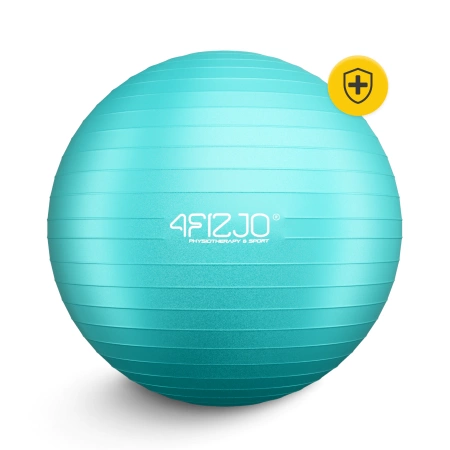 Felfújható gimnasztikai labda, 85 cm, türkizkék