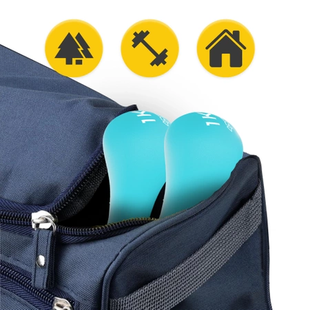 8-as alakú öntöttvas kézi súlyzó, 2 x 1 kg