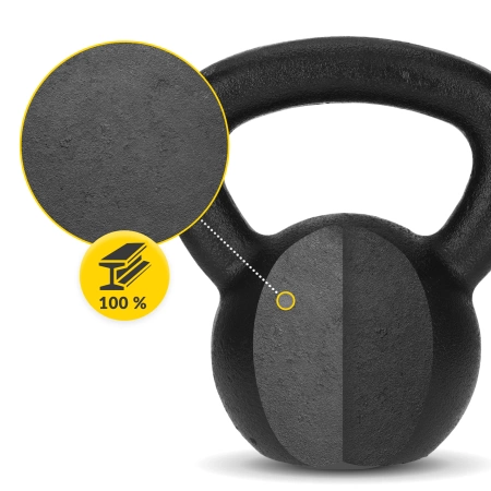 Öntöttvas kettlebell, 10 kg