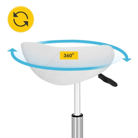 ERGO nyeregülésű forgószék, fehér