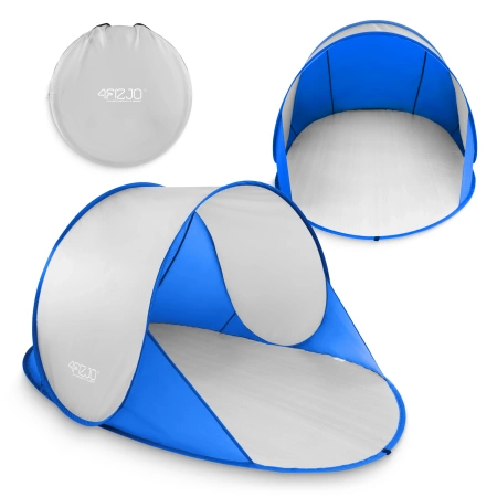 Önfelállító strandsátor, kék-szürke