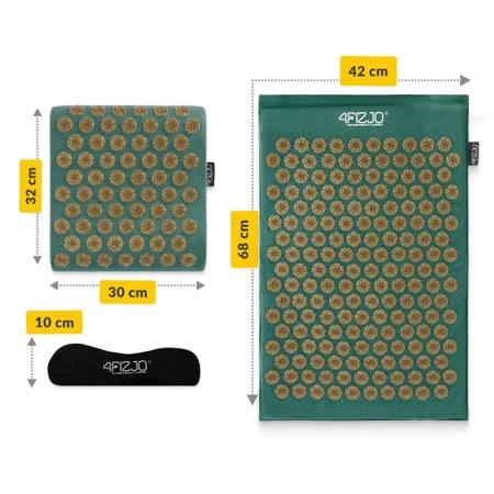 ERGO akupresszúrás matrac párnával, zöld
