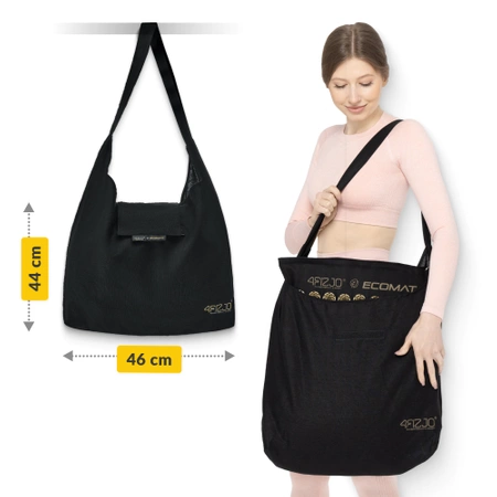 ECO akupresszúrás matrac hajdina- és töltettel, fekete-arany