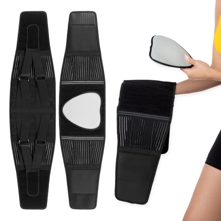 Ortopéd derékrögzítő, XL, fekete