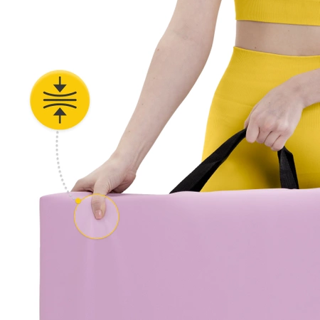 Összehajtható tornamatrac, rózsaszín
