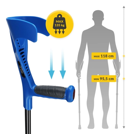 MED állítható mankó, kék