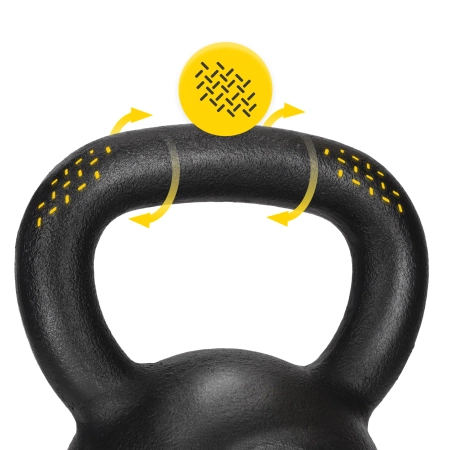 Öntöttvas kettlebell, 16 kg