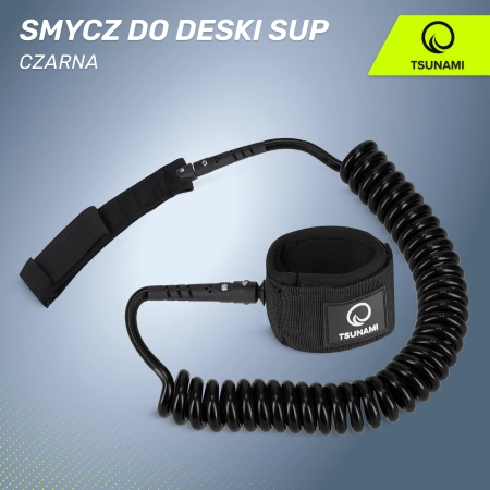 TSUNAMI leash SUP deszkához, fekete