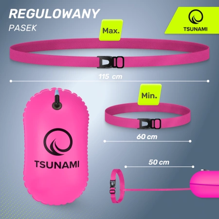 TSUNAMI felfújható biztonsági úszóbója, rózsaszín