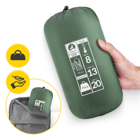 Mountain Goat STANDARD múmia fazonú hálózsák, khaki