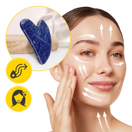 Klasszikus Gua Sha kő természetes lazuritból