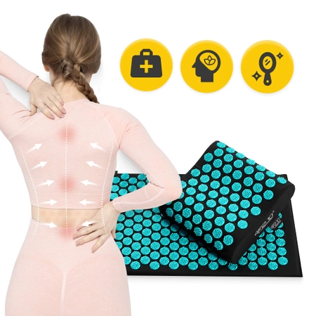 ERGO akupresszúrás matrac párnával, kék