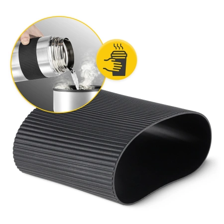 Rozsdamentes acél étkezési termosz, 1 l, ezüst