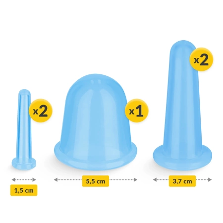 FACE+ szilikonköpöly készlet, 5 db, kék