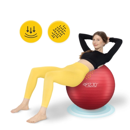 Felfújható gimnasztikai labda, 75 cm, piros