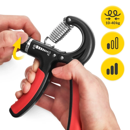 Állítható szilikon marokerősítő, fekete