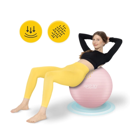 Felfújható gimnasztikai labda, 55 cm, rózsaszín