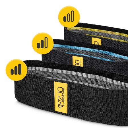 HIP BAND textil erősítő gumiszalag szett, 3 db