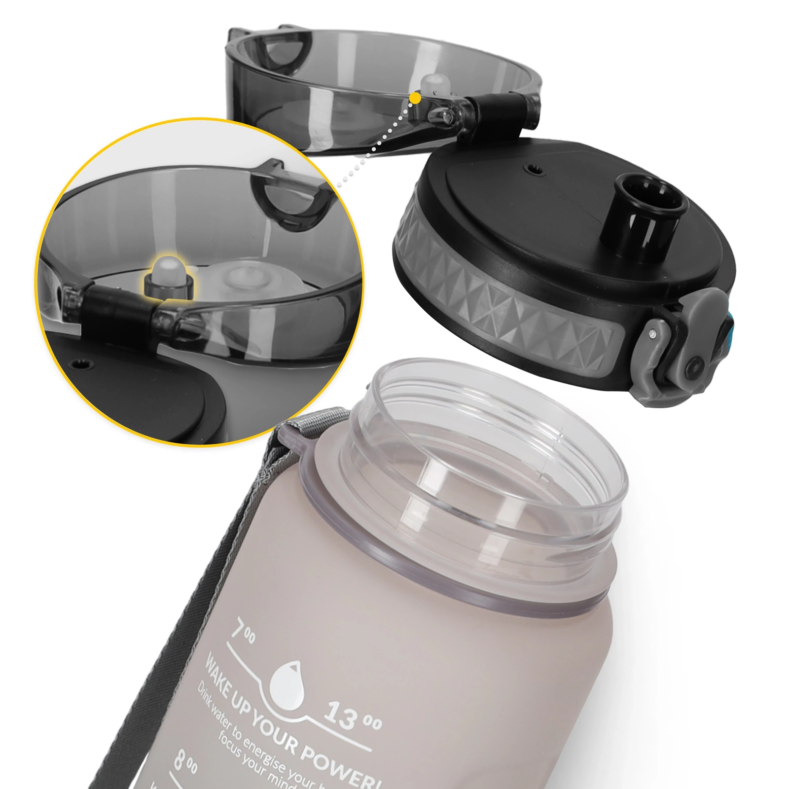 Butelka bidon na wodę zm miarką szczelny tritan