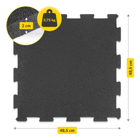 Gumi védőmatrac a padlóhoz, 4 darab, 48,5 x 48,5 x 2 cm