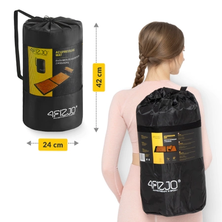 Párnával ellátott klasszikus nagy akupresszúrás szőnyeg, XL, kék