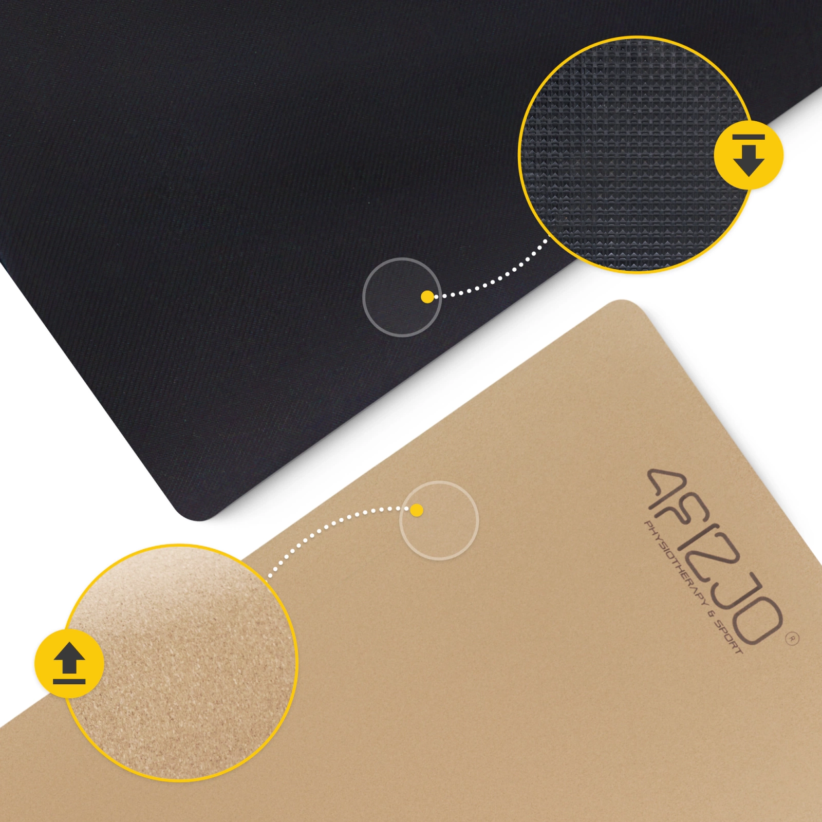 mata do cwiczen i jogi antyposlizgowa korkowa