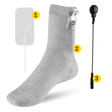 Talp elektrostimulációjához való vezetőzokni