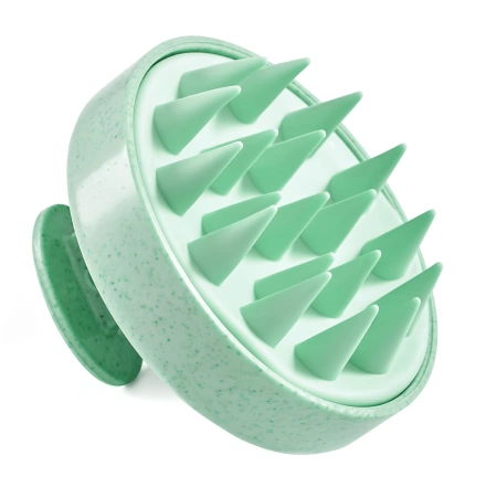 Fejbőrmasszírozó kefe, zöld